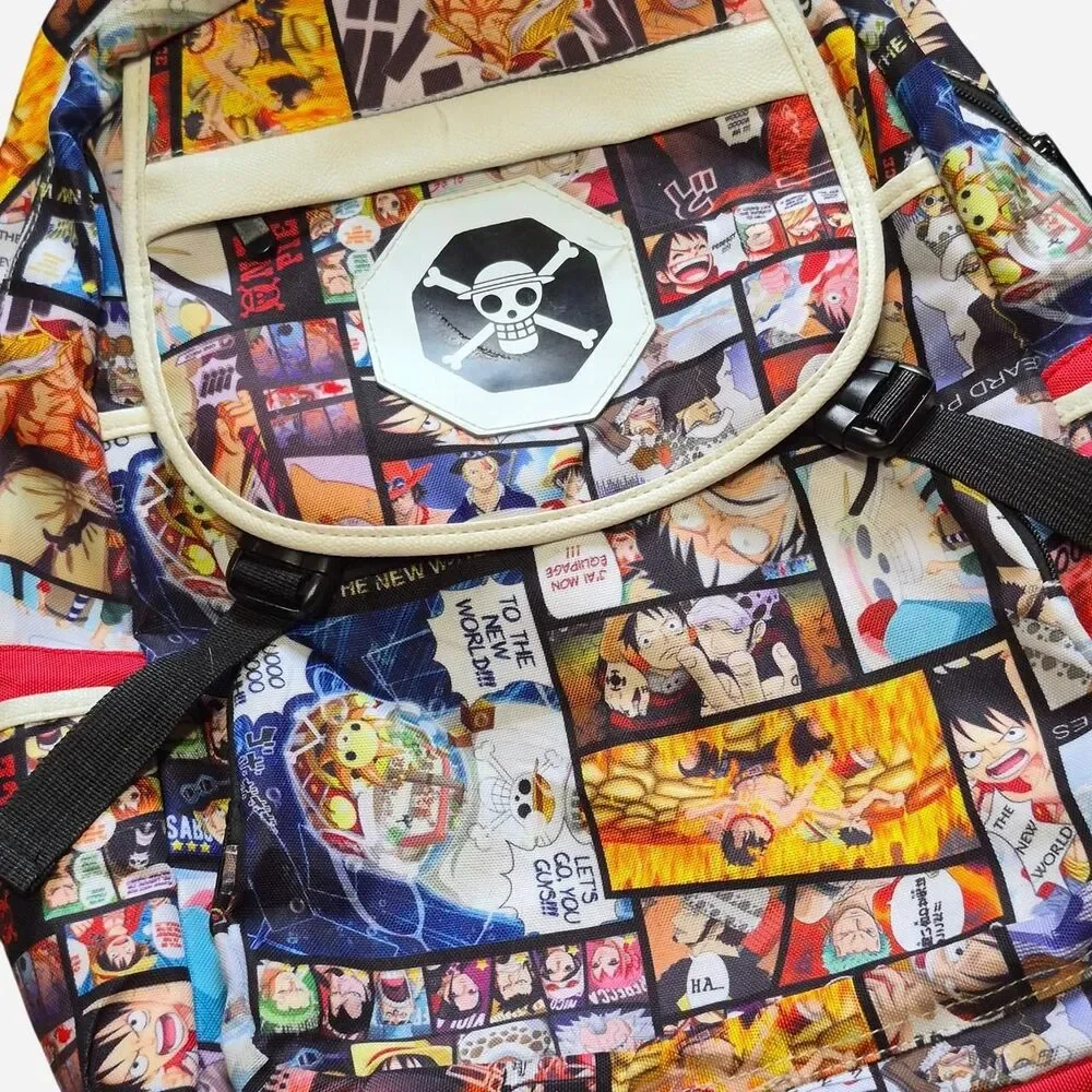 One-piece Manga Panel Print Backpack